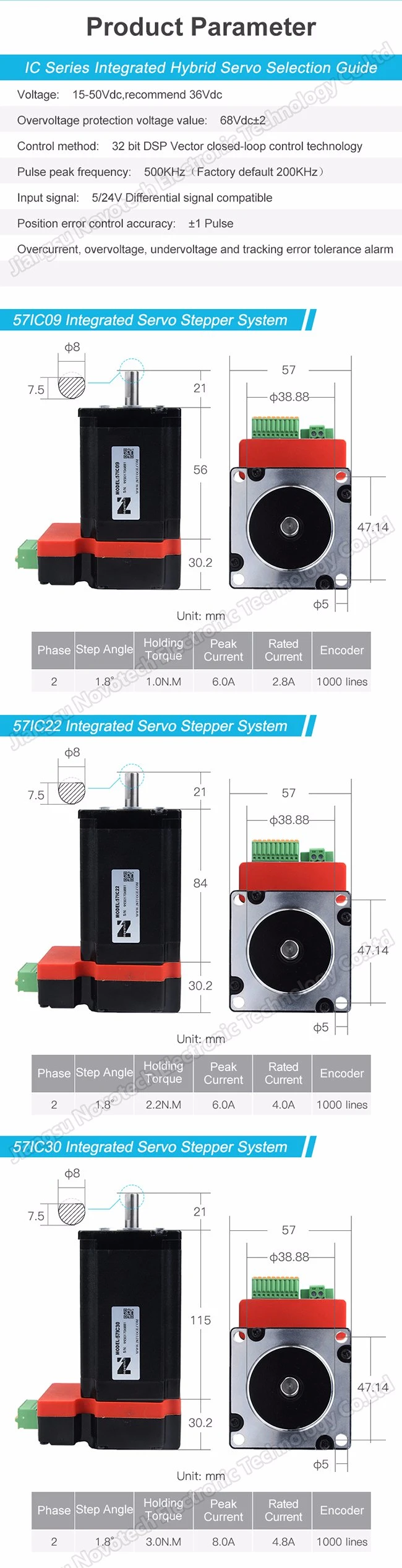 NEMA 23 Close Loop Servo Stepper Motor Include Driver/Drive (built-in)