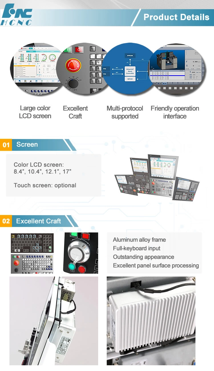 2 3 4 5 Axis Ethercat Ncuc or Pulse CNC Controller with Full Closed Control for Lathe or Turning or Milling or Vmc Machine