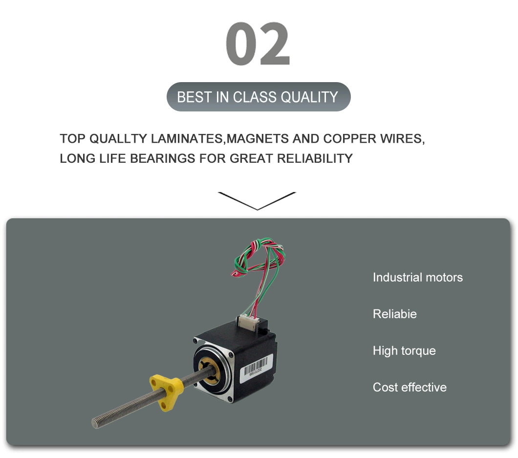 Industrial NEMA23 1.8deg 2-Phase Electric Stepper Stepping Step Electric Motor for Medical Machine