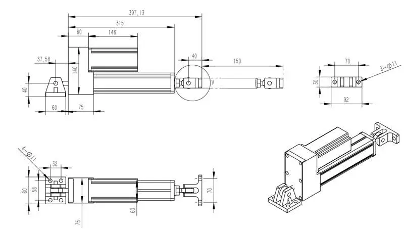 Pd-403L200 Web Aligner Actuator Servo Edge Web Guide System