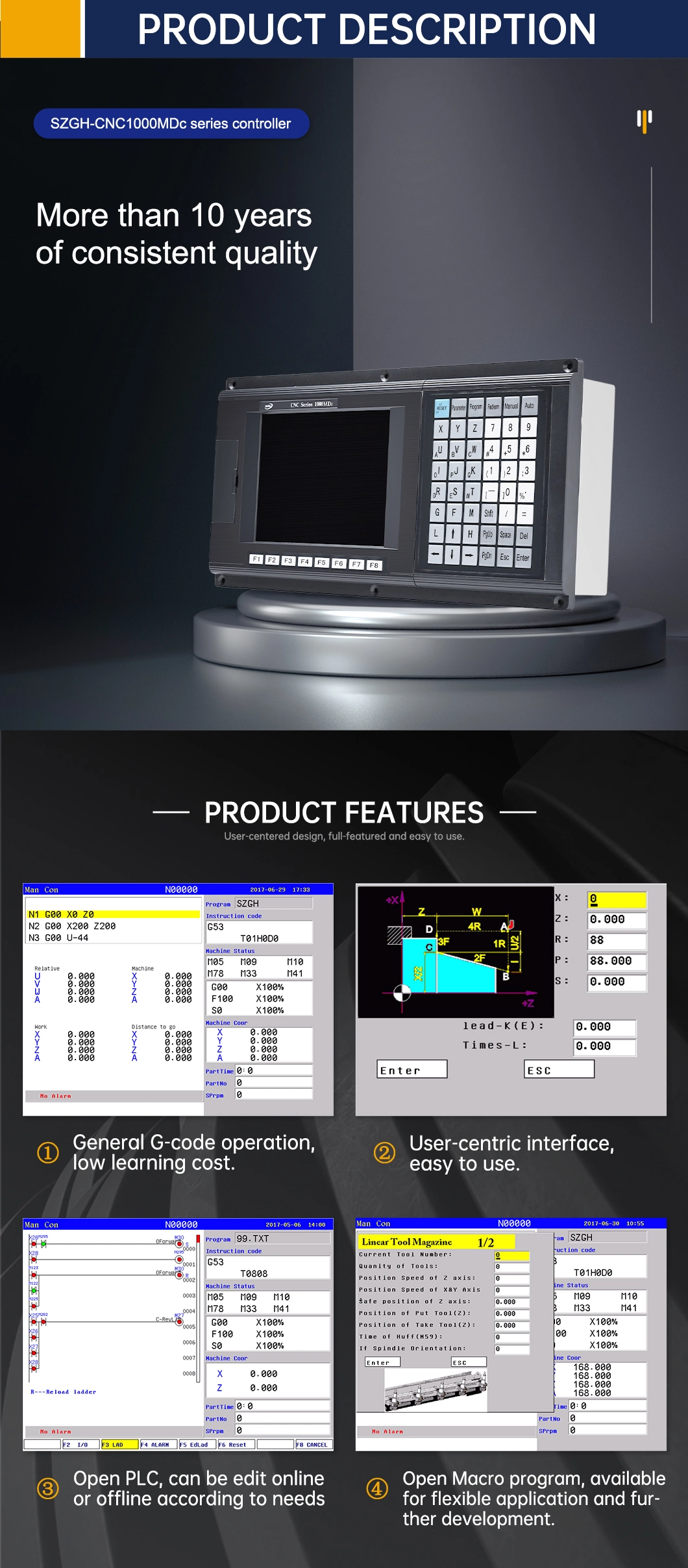 2022 Technical Advanced Numerical 4 Axes CNC Controller for Milling Machines Center