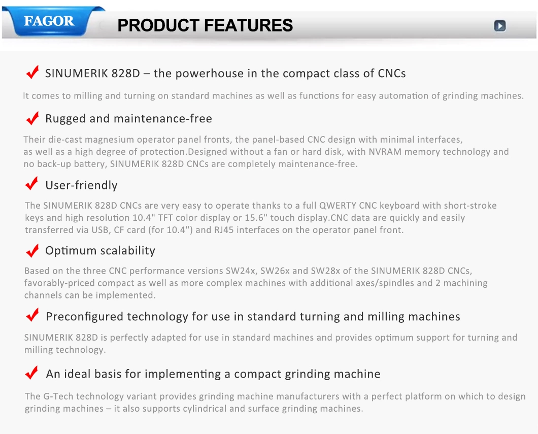 Siemens 828d CNC Lathe Control Board/Kit Controller Similar as GSK CNC Controller 4 Axis