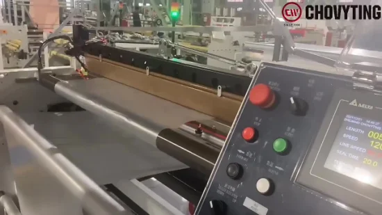 Machine de fabrication de sacs perforés sur rouleau avec système d'entraînement servo multi-voies