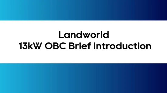 Landworld High Power 13kw à bord de l'alimentation du chargeur pour voiture de tourisme électrique